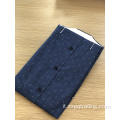 Camicia uomo collo alto con stampa blu navy